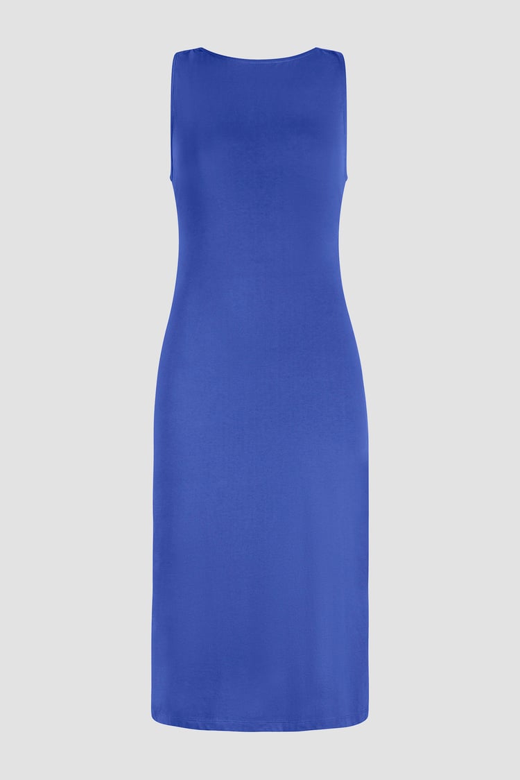 Jersey Dress with Adjustable Self-Fabric Straps