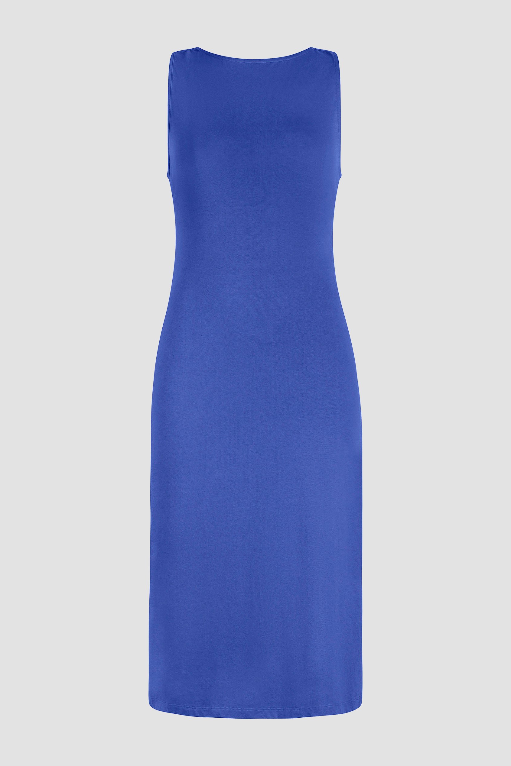 Jersey Dress with Adjustable Self-Fabric Straps