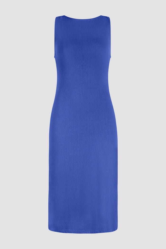 Jersey Dress with Adjustable Self-Fabric Straps