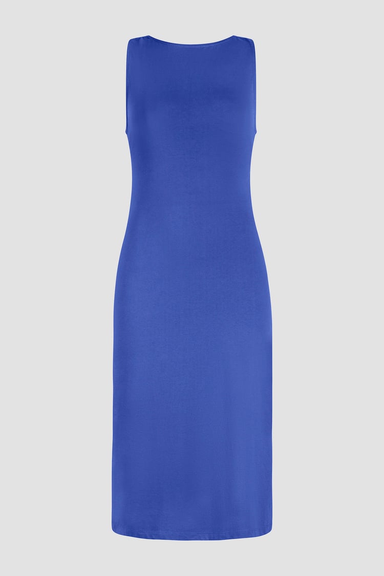 Jersey Dress with Adjustable Self-Fabric Straps
