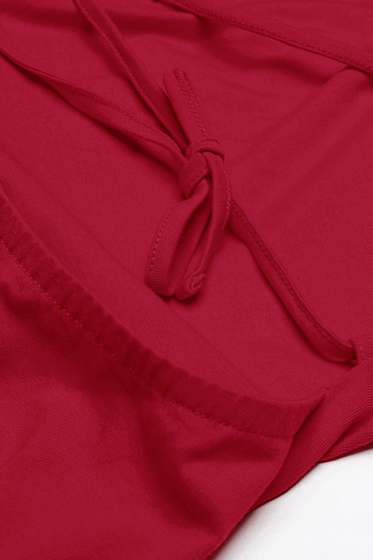 Jersey Dress with Adjustable Self-Fabric Straps