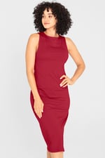 Jersey Dress with Adjustable Self-Fabric Straps