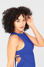 Jersey Dress with Adjustable Self-Fabric Straps