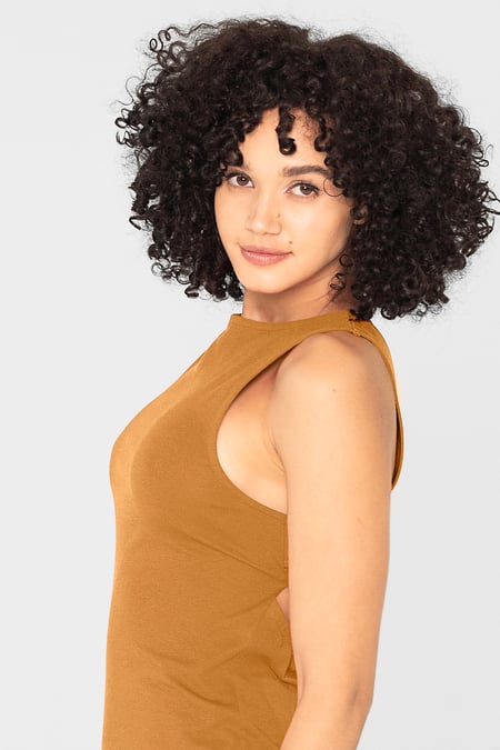 Orange Jersey Dress with Adjustable Self-Fabric Straps