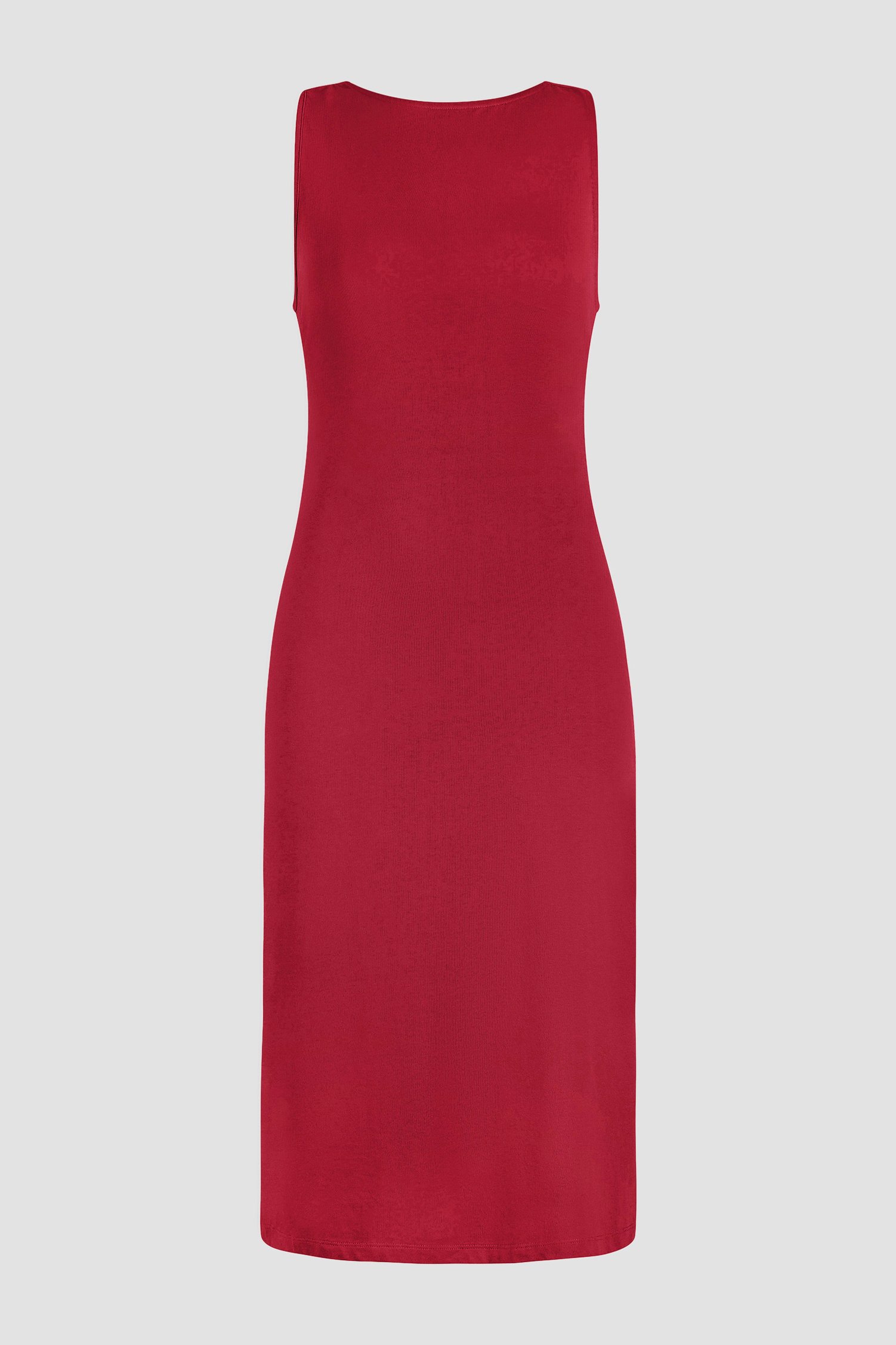 Jersey Dress with Adjustable Self-Fabric Straps