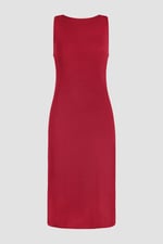 Jersey Dress with Adjustable Self-Fabric Straps