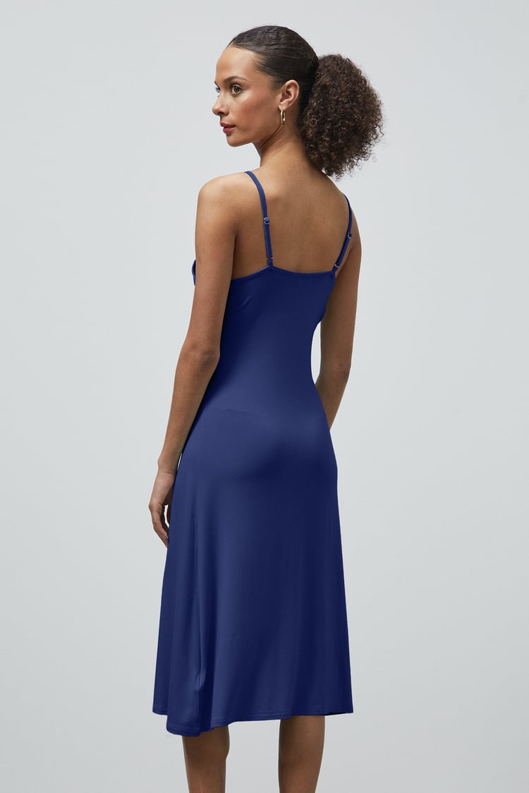 Strappy V-Neck Jersey Dress