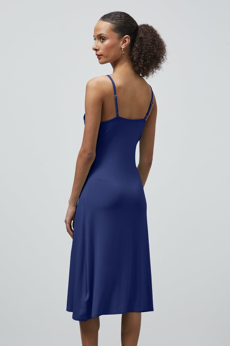 Strappy V-Neck Jersey Dress