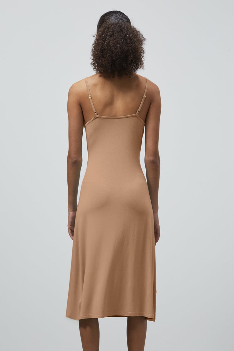 Strappy V-Neck Jersey Dress