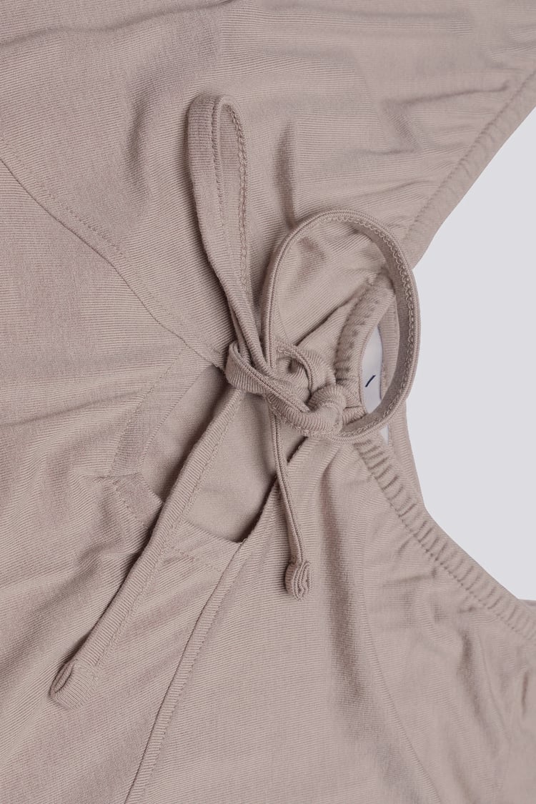 Strappy V-Neck Jersey Dress