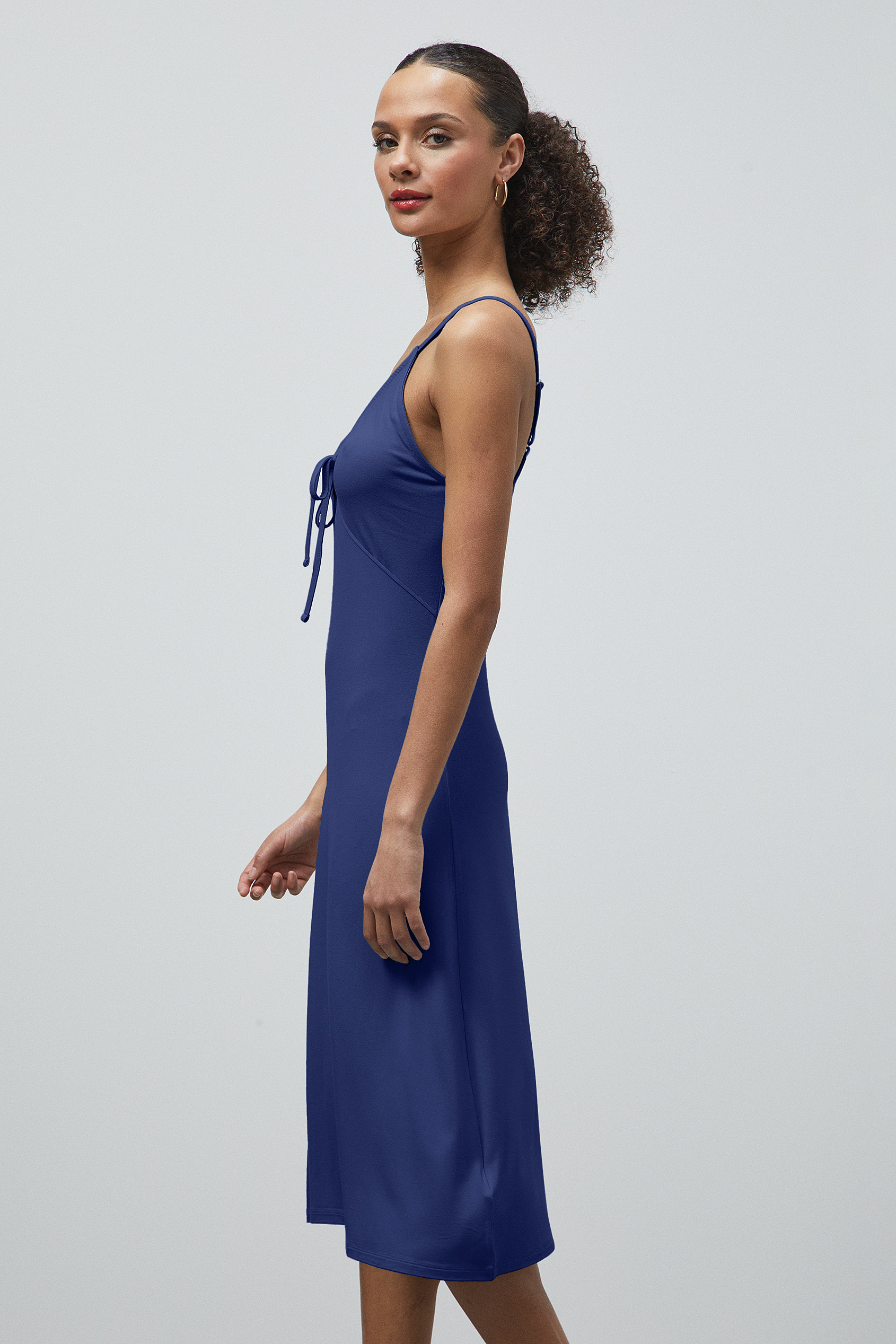 Strappy V-Neck Jersey Dress