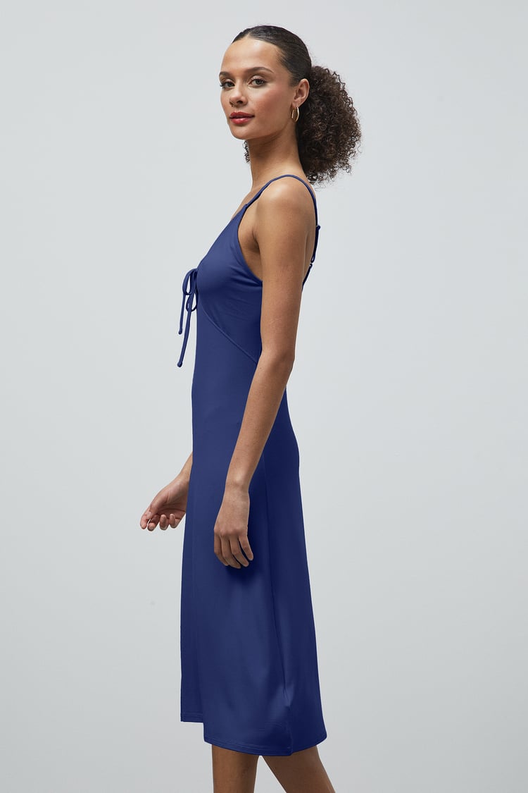 Strappy V-Neck Jersey Dress