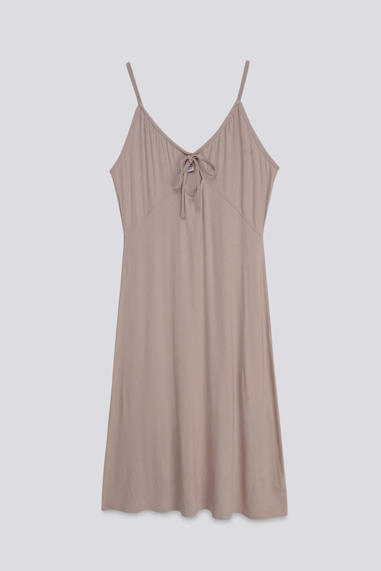 Strappy V-Neck Jersey Dress