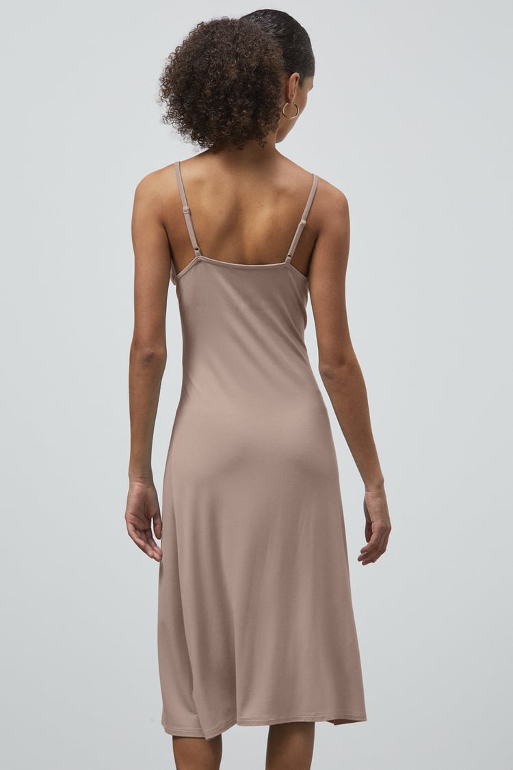 Strappy V-Neck Jersey Dress