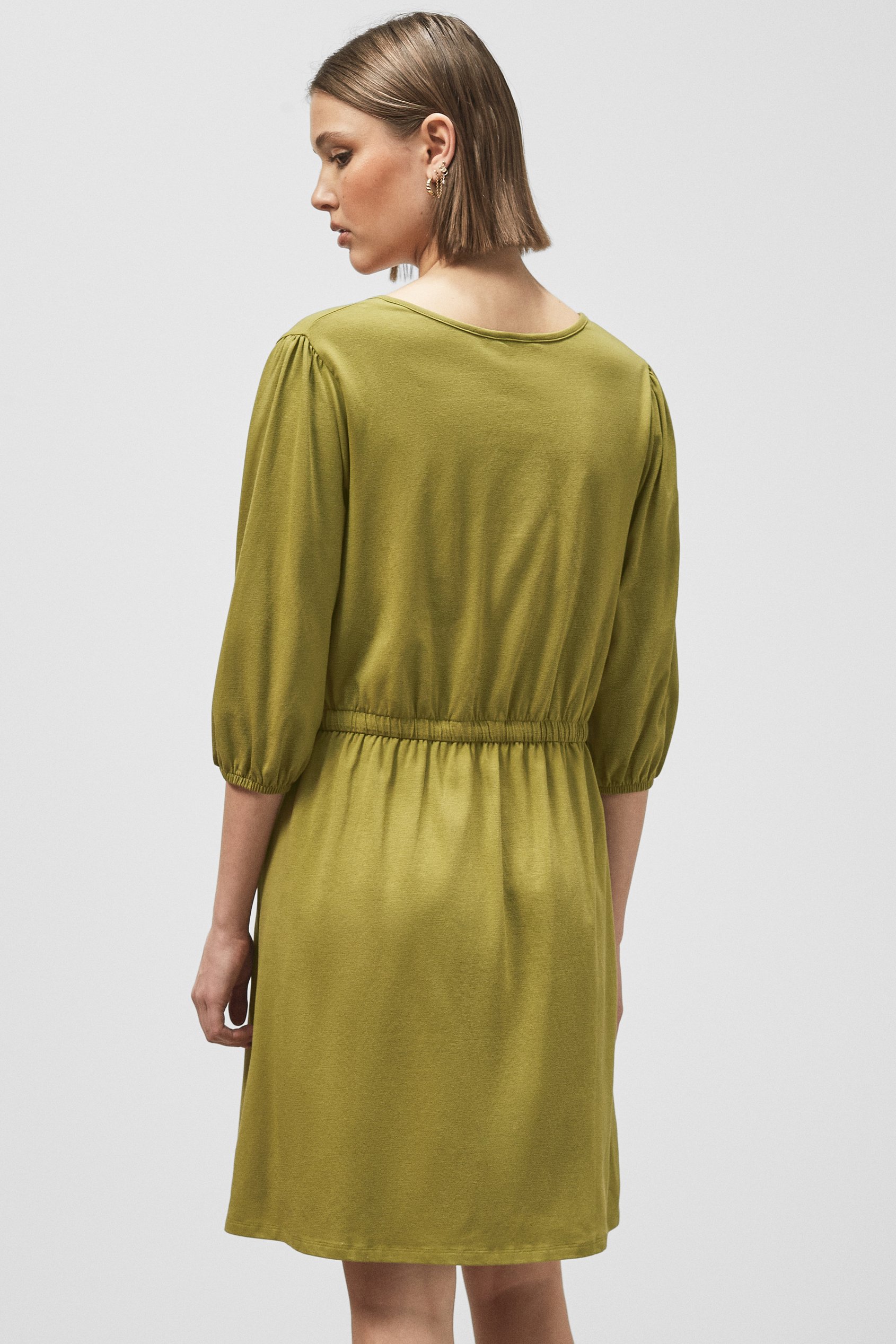 Drawstring Waist Jersey Dress