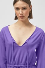 Drawstring Waist Jersey Dress