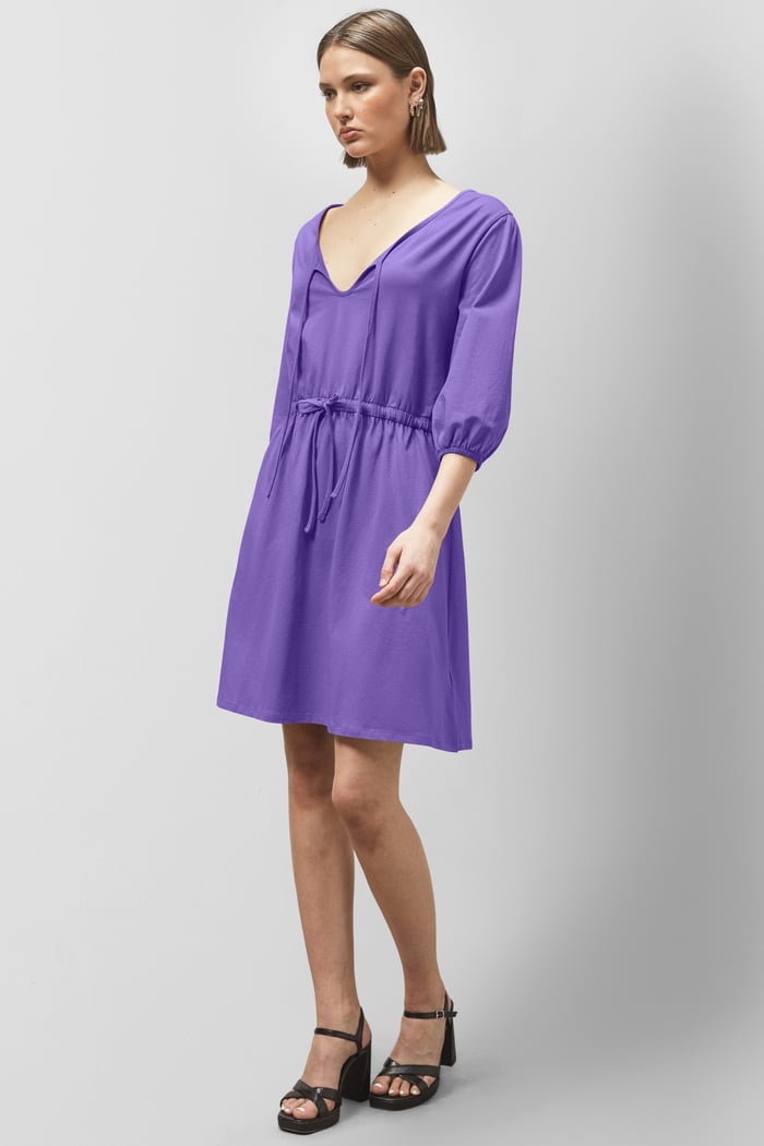 Drawstring Waist Jersey Dress