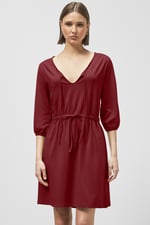 Drawstring Waist Jersey Dress