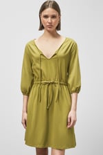 Drawstring Waist Jersey Dress