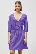 Drawstring Waist Jersey Dress