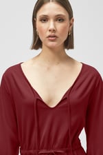 Drawstring Waist Jersey Dress