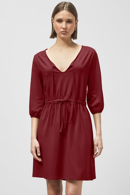 Drawstring Waist Jersey Dress