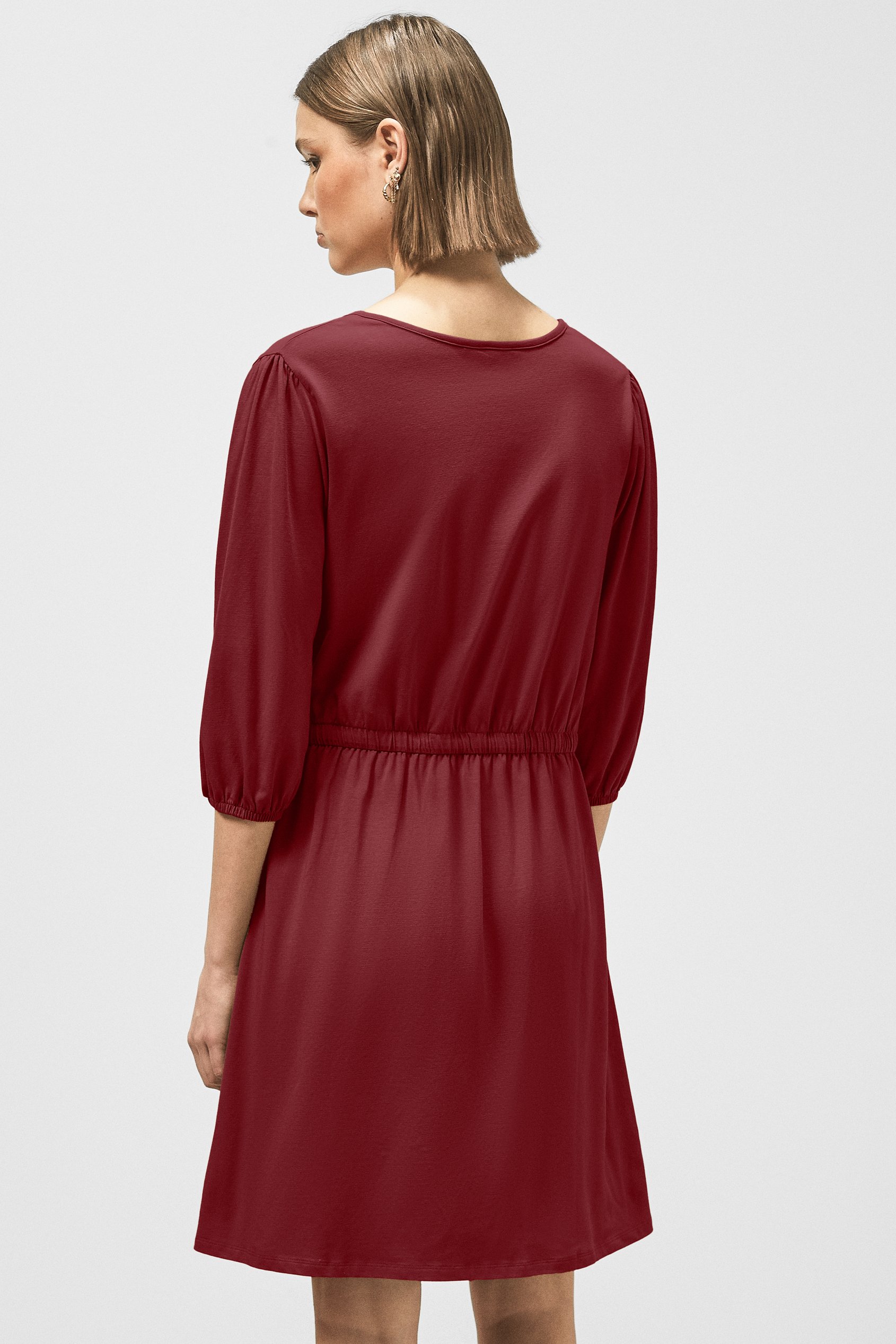 Drawstring Waist Jersey Dress