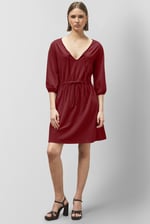 Drawstring Waist Jersey Dress