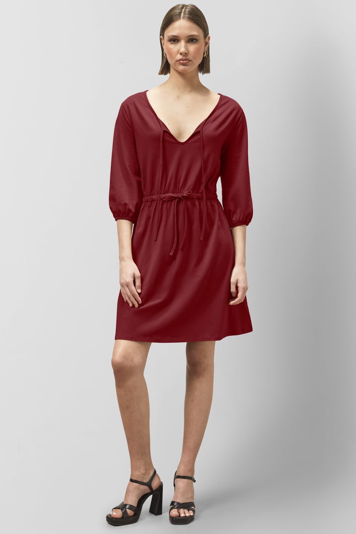 Drawstring Waist Jersey Dress
