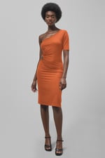 Asymmetric Neck Line Dress