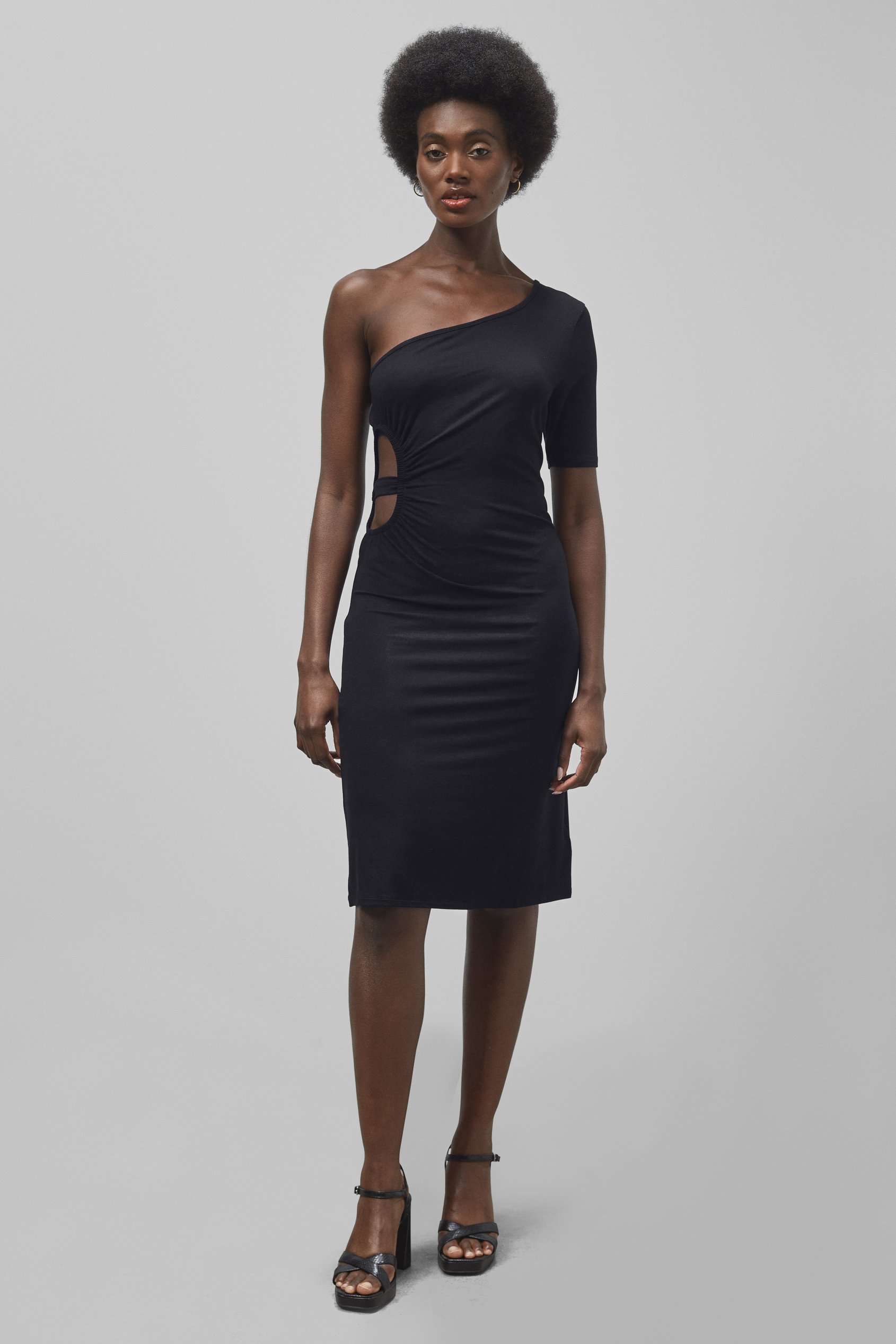 Asymmetric Neck Line Dress