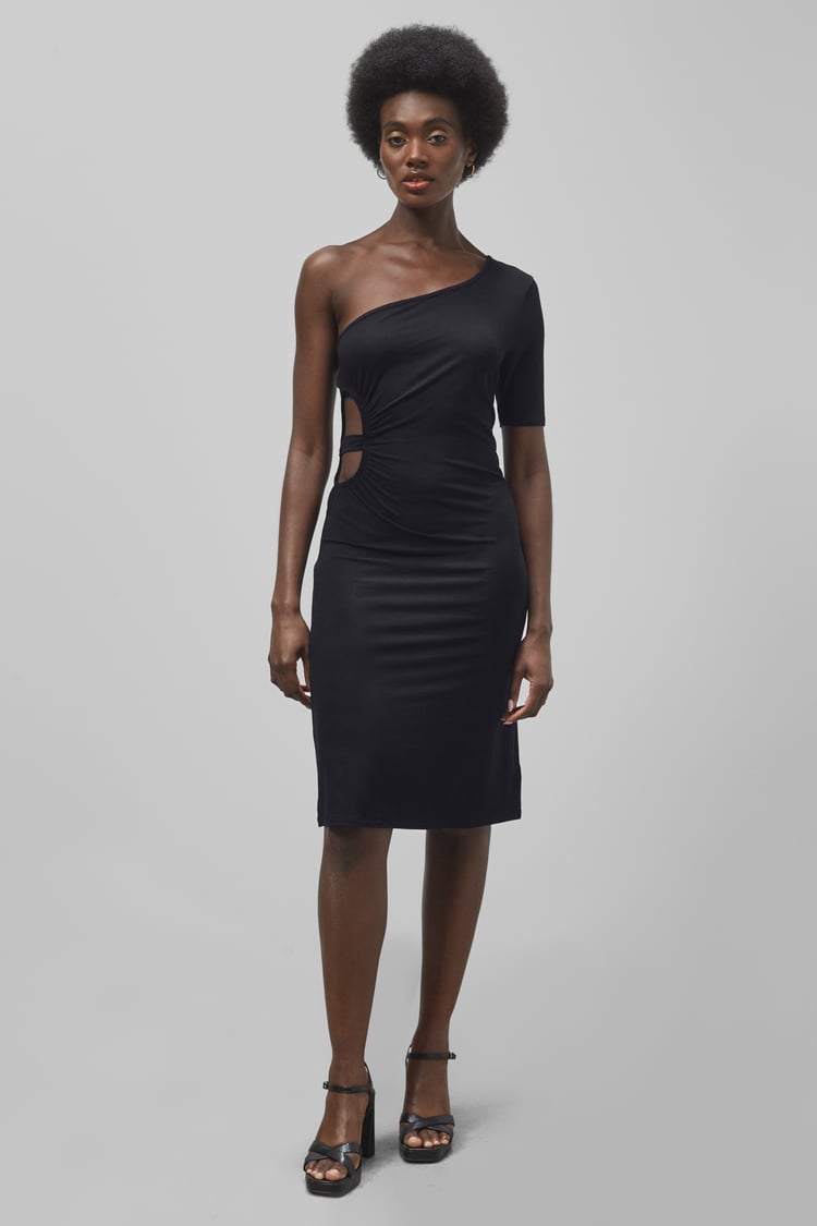Asymmetric Neck Line Dress
