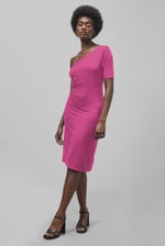 Asymmetric Neck Line Dress