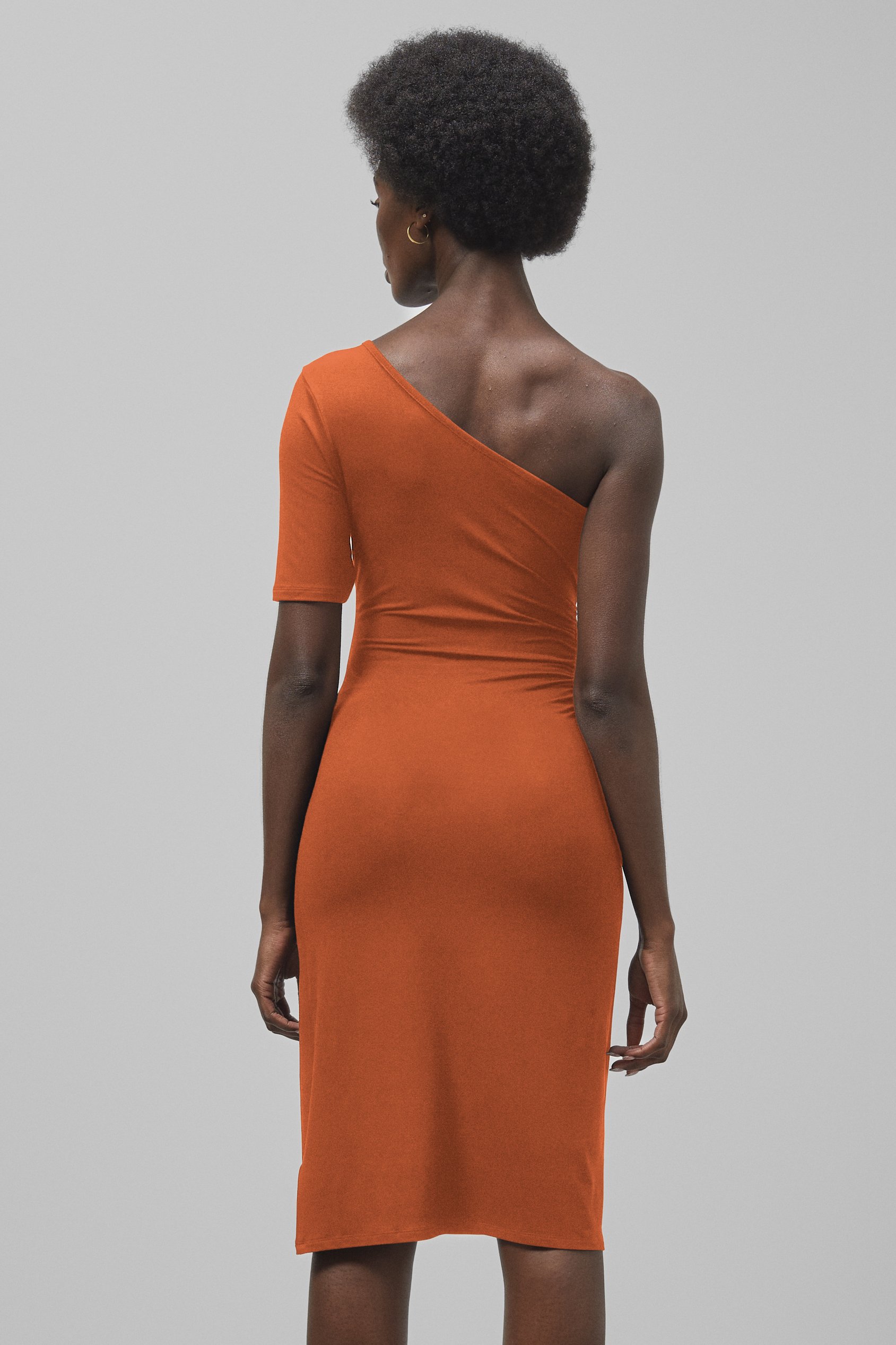 Asymmetric Neck Line Dress