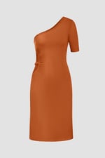 Asymmetric Neck Line Dress