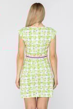 Belted Printed Jersey Dress