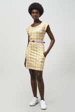 Belted Printed Jersey Dress