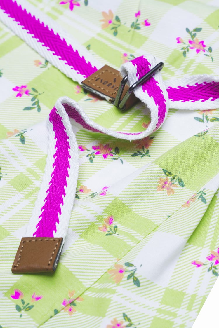 Belted Printed Jersey Dress