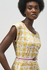 Belted Printed Jersey Dress