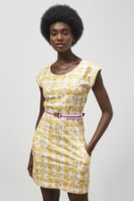 Belted Printed Jersey Dress