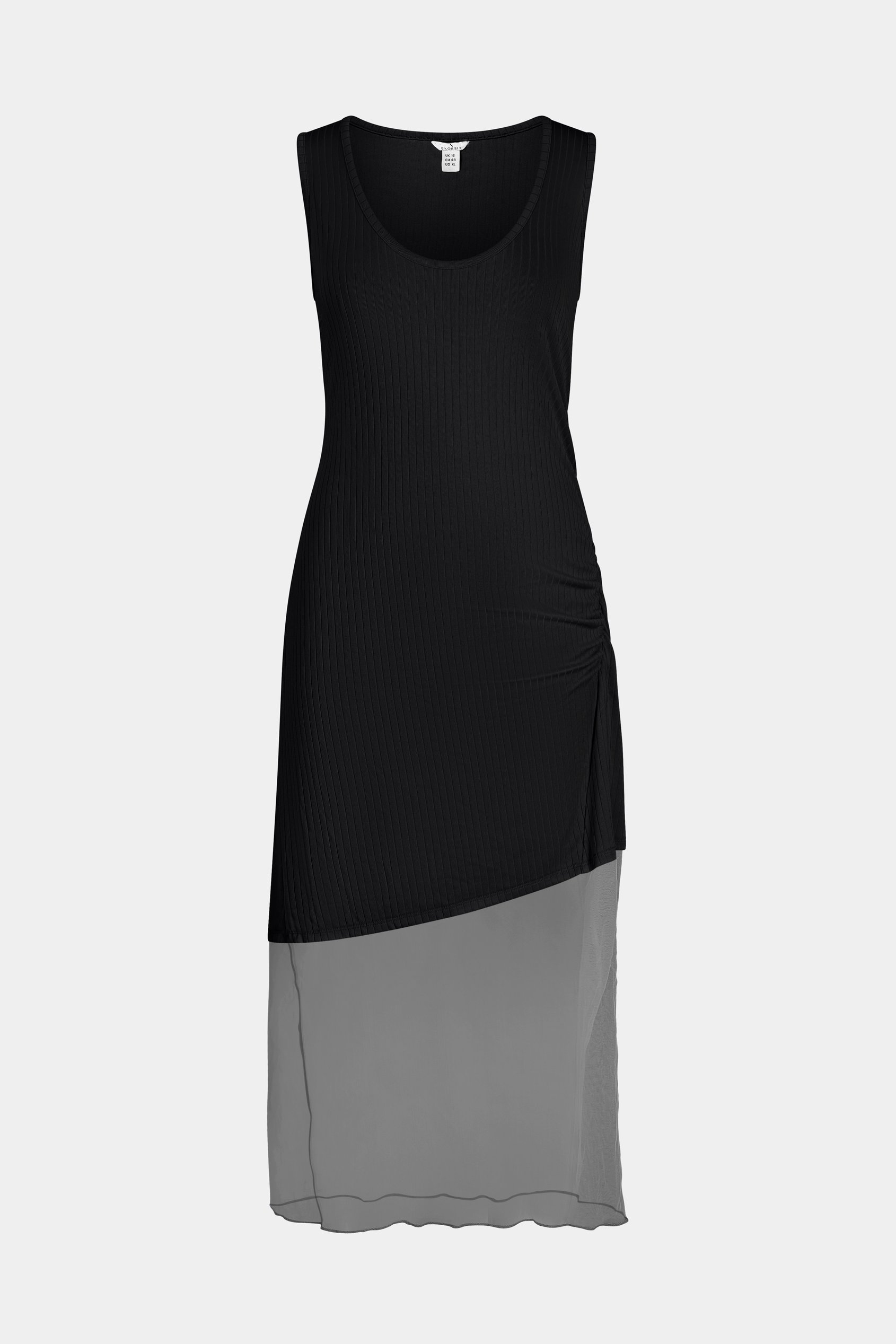 Chic Slim-Fit Dress with Mesh Detail