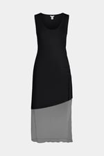 Chic Slim-Fit Dress with Mesh Detail
