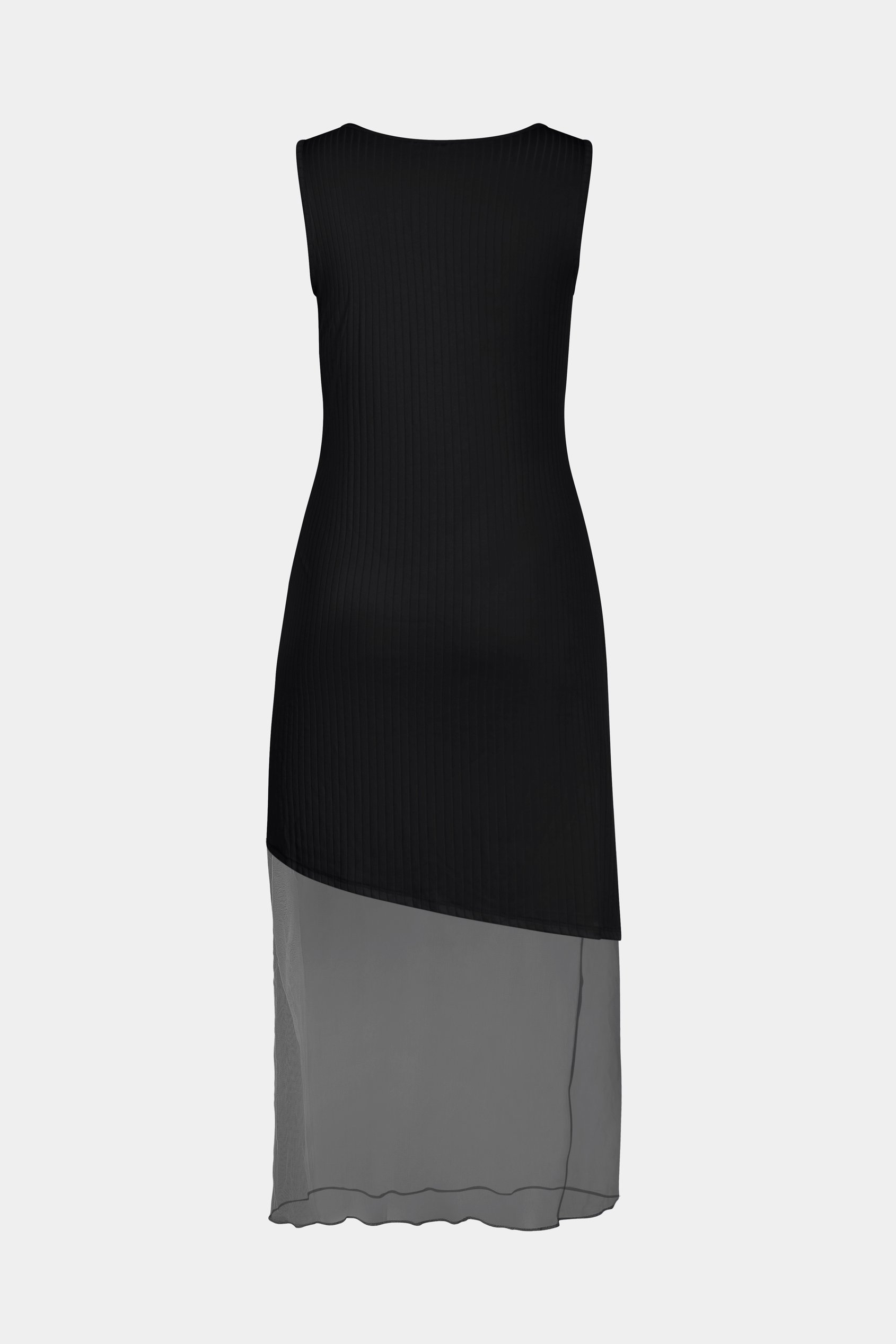 Chic Slim-Fit Dress with Mesh Detail