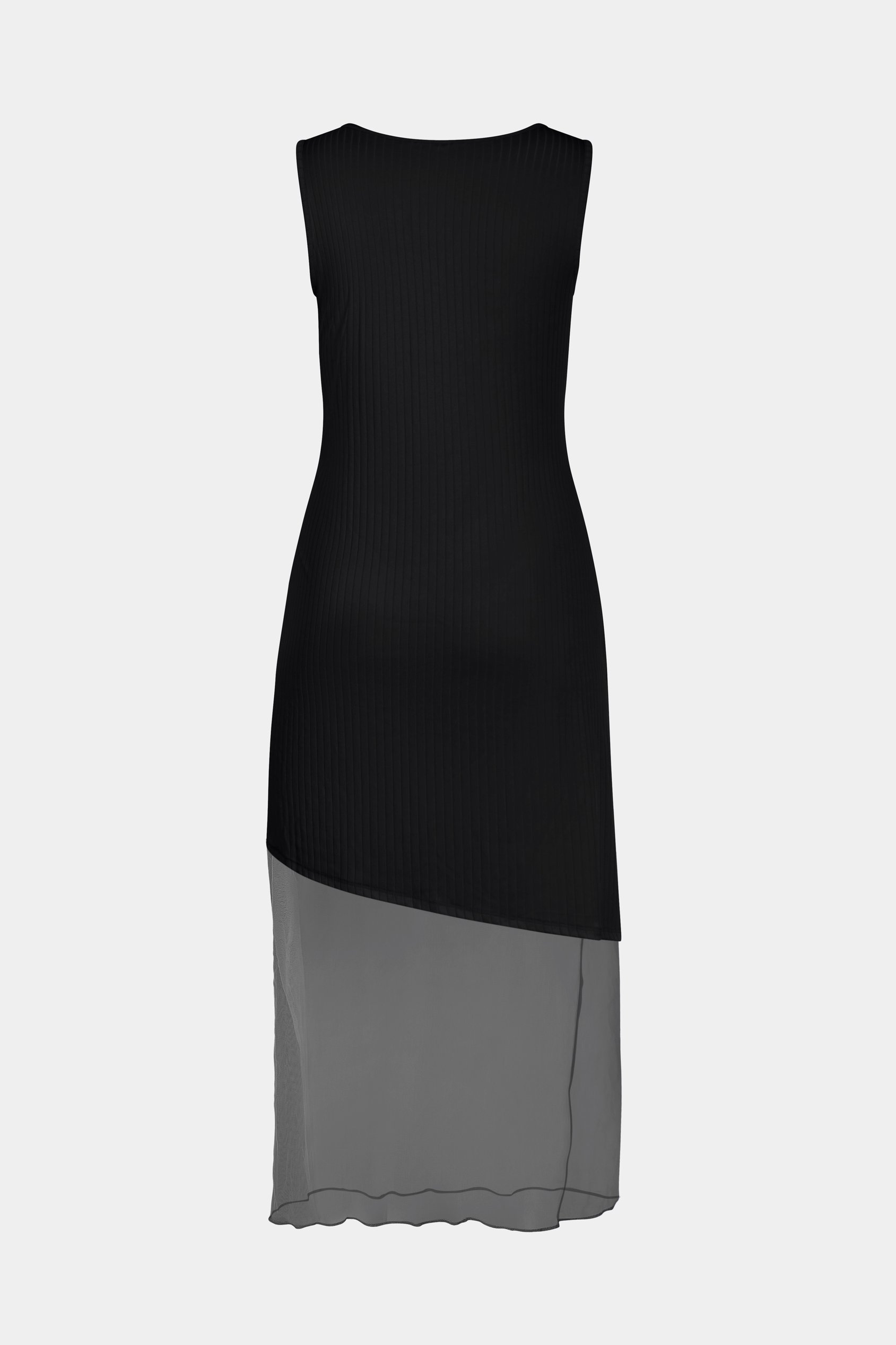Chic Slim-Fit Dress with Mesh Detail