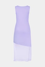 Chic Slim-Fit Dress with Mesh Detail