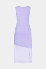 Chic Slim-Fit Dress with Mesh Detail