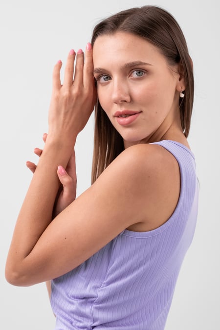 Purple Chic Slim-Fit Dress with Mesh Detail