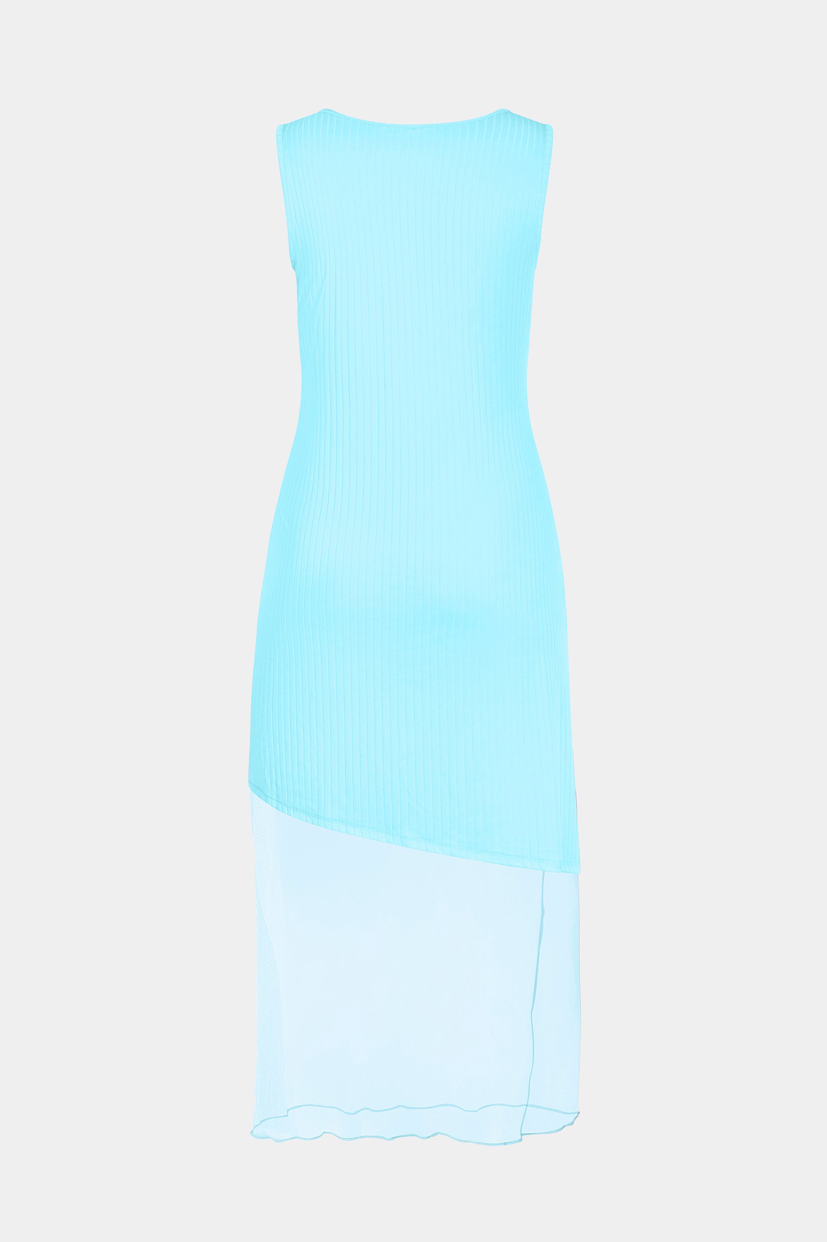 Chic Slim-Fit Dress with Mesh Detail