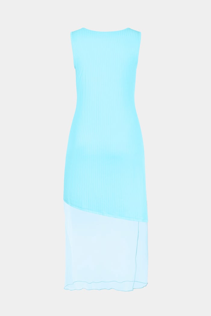 Chic Slim-Fit Dress with Mesh Detail