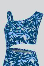 Women's Printed Midi Dress with Cut-Out Detail